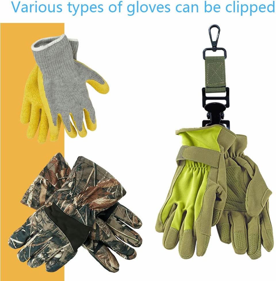 Glove Holder Clip Grabber for Work, Rescue Firefighter Turnout Gear With Alligator Clip, Utility Strap 4 Pieces