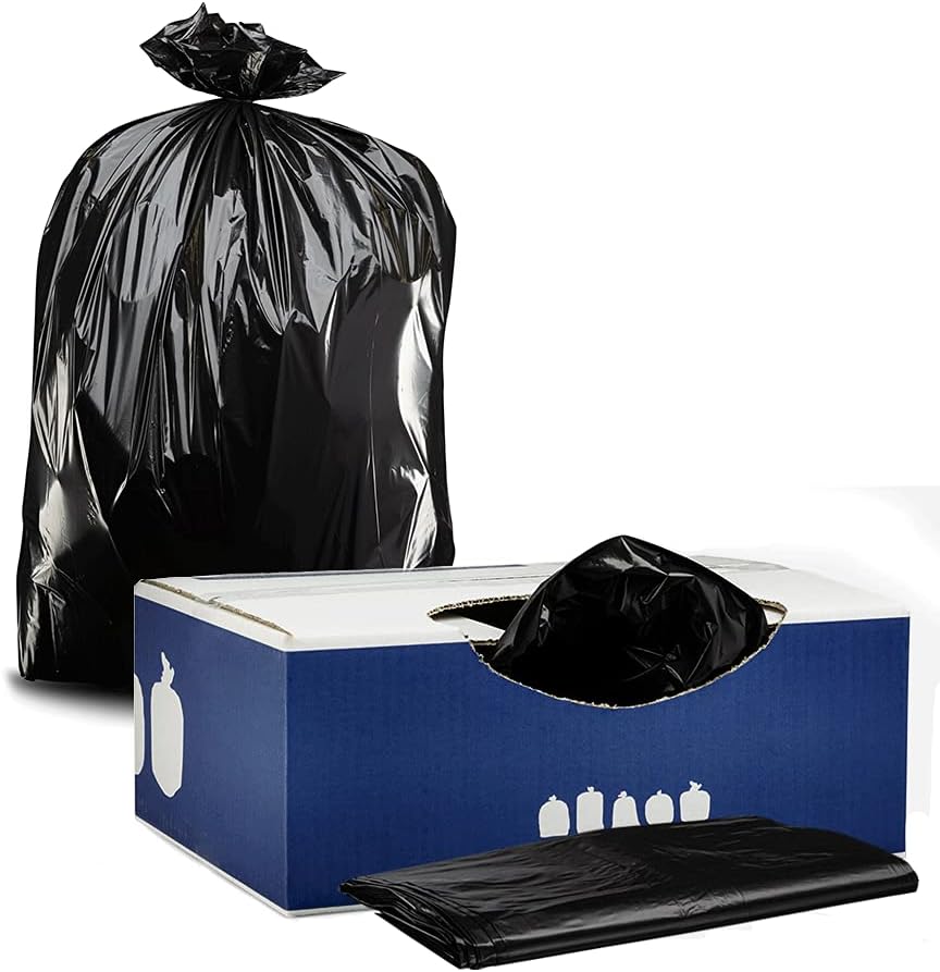 Plasticplace 20-30 Gallon Trash Bags │ 2.0 Mil │ Black Heavy Duty Garbage Can Liners │ 30" x 36" (100 Count)