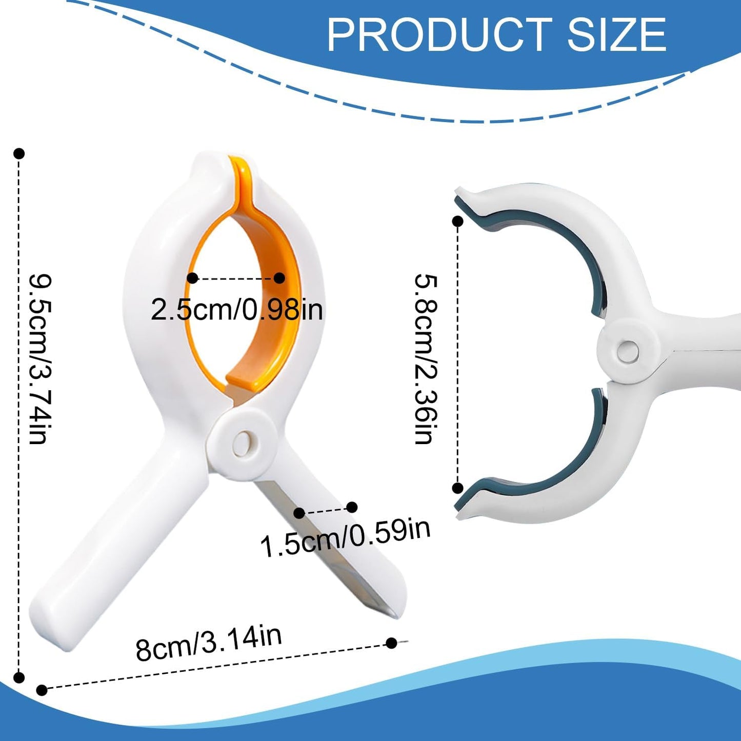 Extra LargeTowel Clips for Beach Chairs,3.7 Inch Beach Towel Clips,Towel Clips Strong gripping Power Suitable for Family Vacation and Poolside Leisure