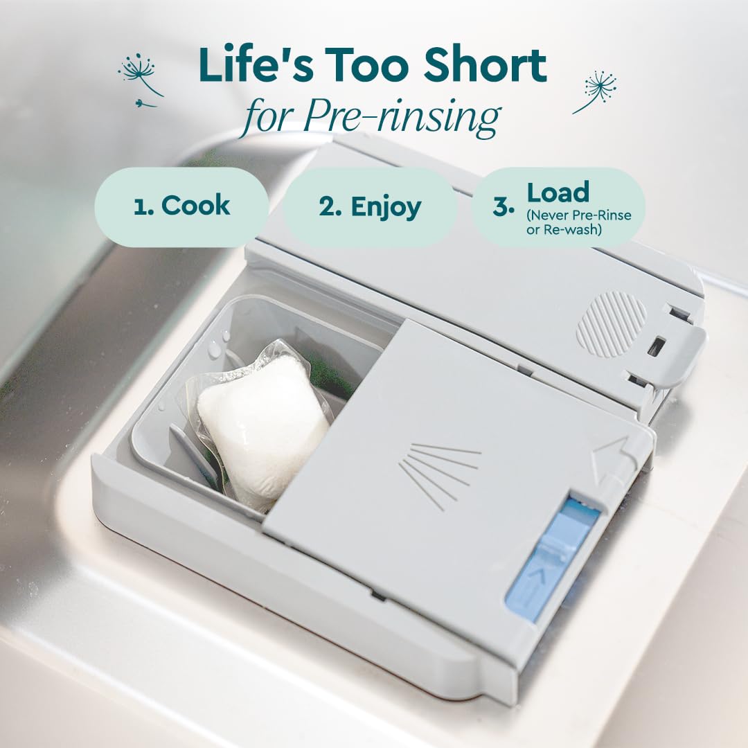 Puracy Dishwasher Pods, Natural Dishwasher Detergent, Free & Clear Dish tabs - Enzyme-Powered, Spot & Residue Free - TikTok Trend Items, Must Haves from TikTok Made Me Buy It (Free & Clear, 50 Count)