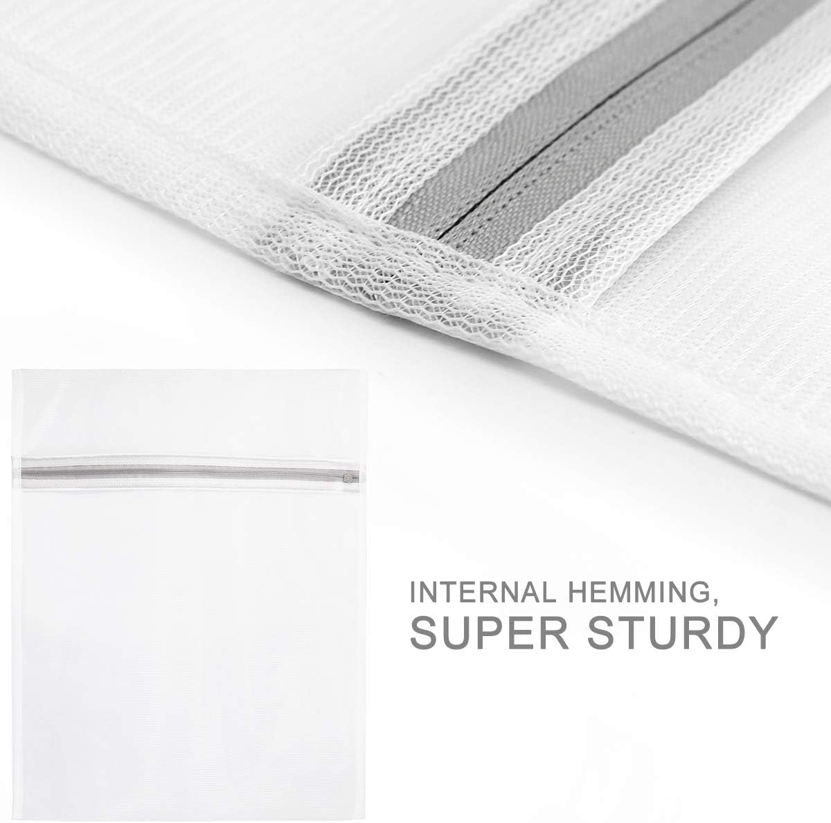 Muchfun 4Pcs Durable Fine Mesh Laundry Bags for Delicates 16 x 20 Inches (4, Large)