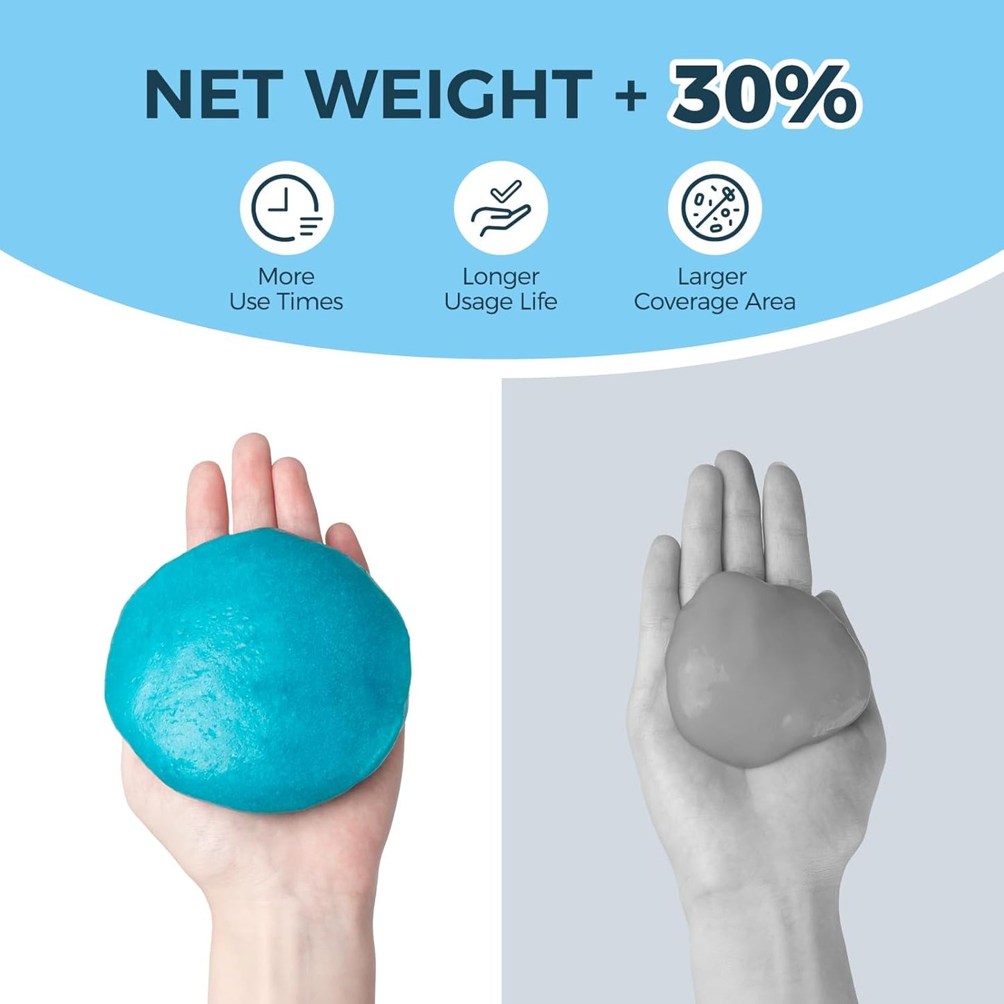 CLICK CLEAN Cleaning Gel for Car, 7oz Car Detailing Tools, Car Cleaning Putty Gel, Car Interior Cleaner Universal Dust Cleaner for Keyboard, Laptop, Car Air Vents (Bluebell)