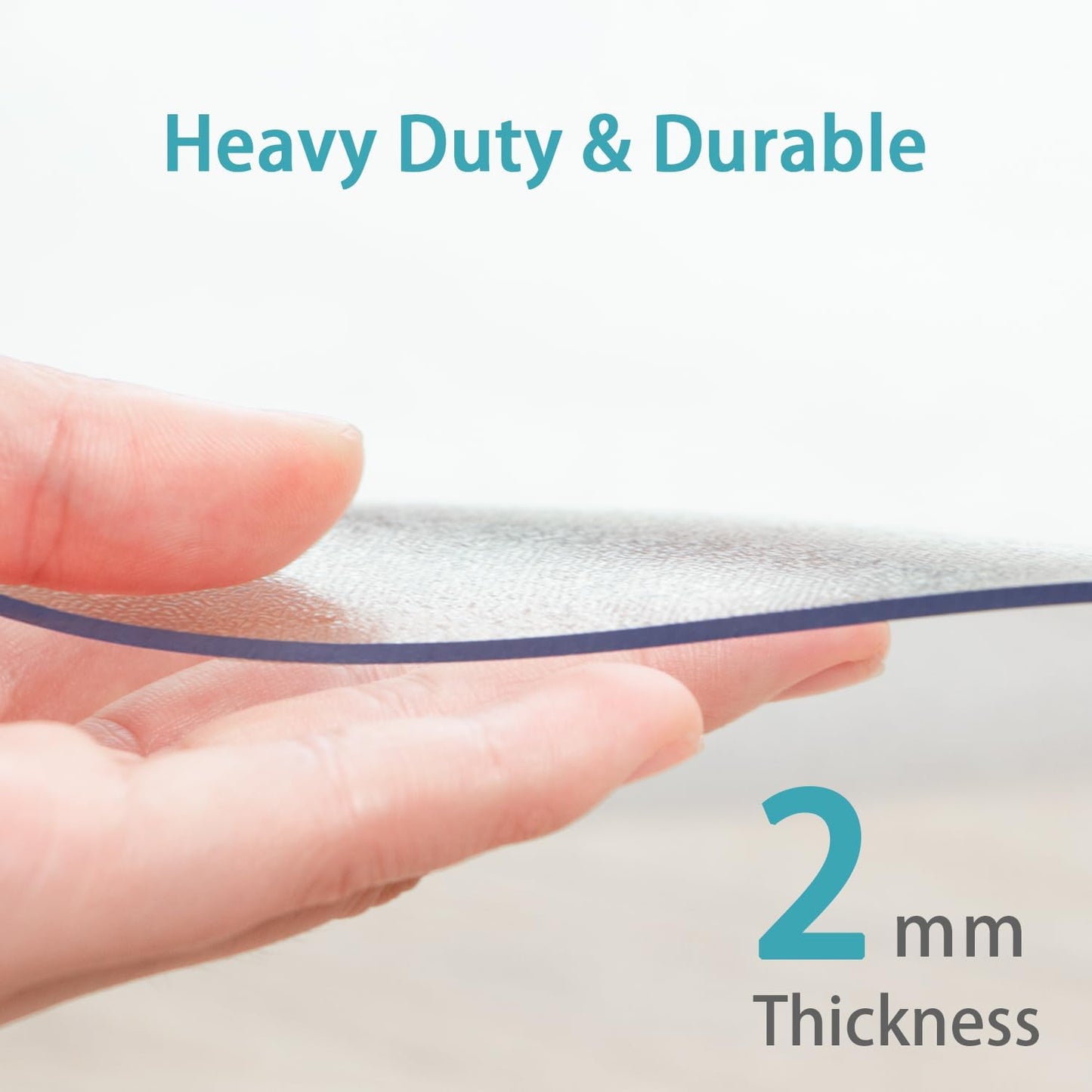 Refrigerator Mat, Clear Anti-Slip PVC Floor Protector, 2mm Thickness Scratch-Resistant Floor Mat