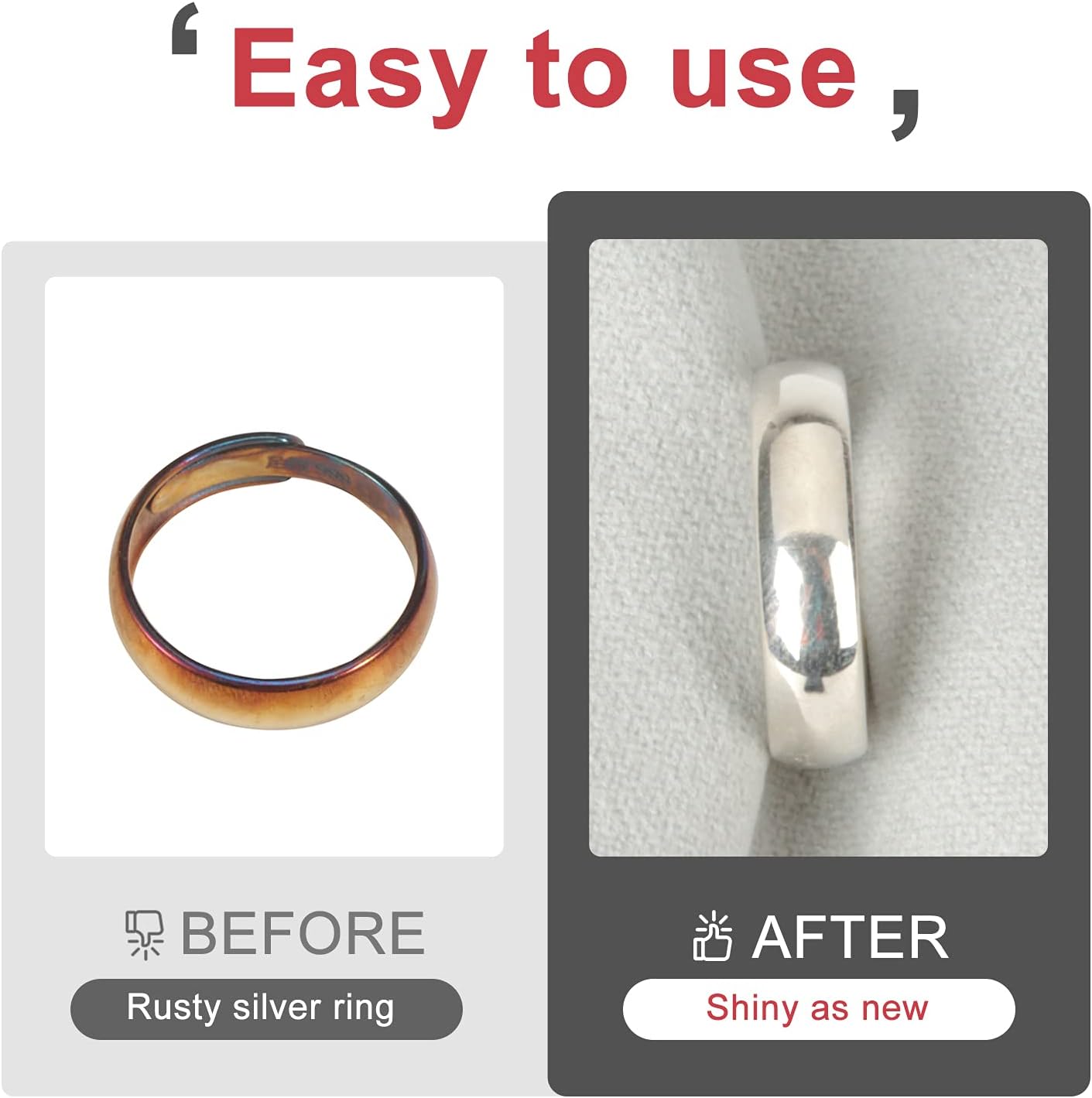 CATIFLIN 100pcs Jewelry Cleaning Cloth, Silver Polishing Cloth Individually Wrapped, Small Jewelry Polishing Cloth for Sterling Silver, Gold, Platinum and More (Light Gray, 3.15" x 3.15")