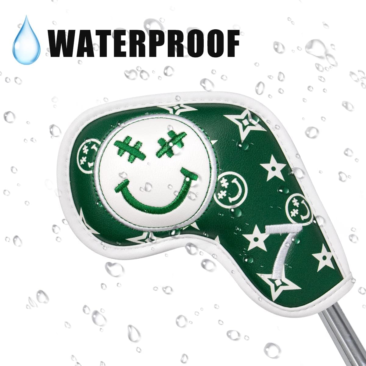 Barudan Golf Iron Head Covers, Golf Headocver for Iron Clubs, Golf Iron Covers Headcovers Set 10pcs #4-9 Aw, PW, SW, Xw fits for All Brand, Color Green, Golf Gifts for Men/Women Golfers