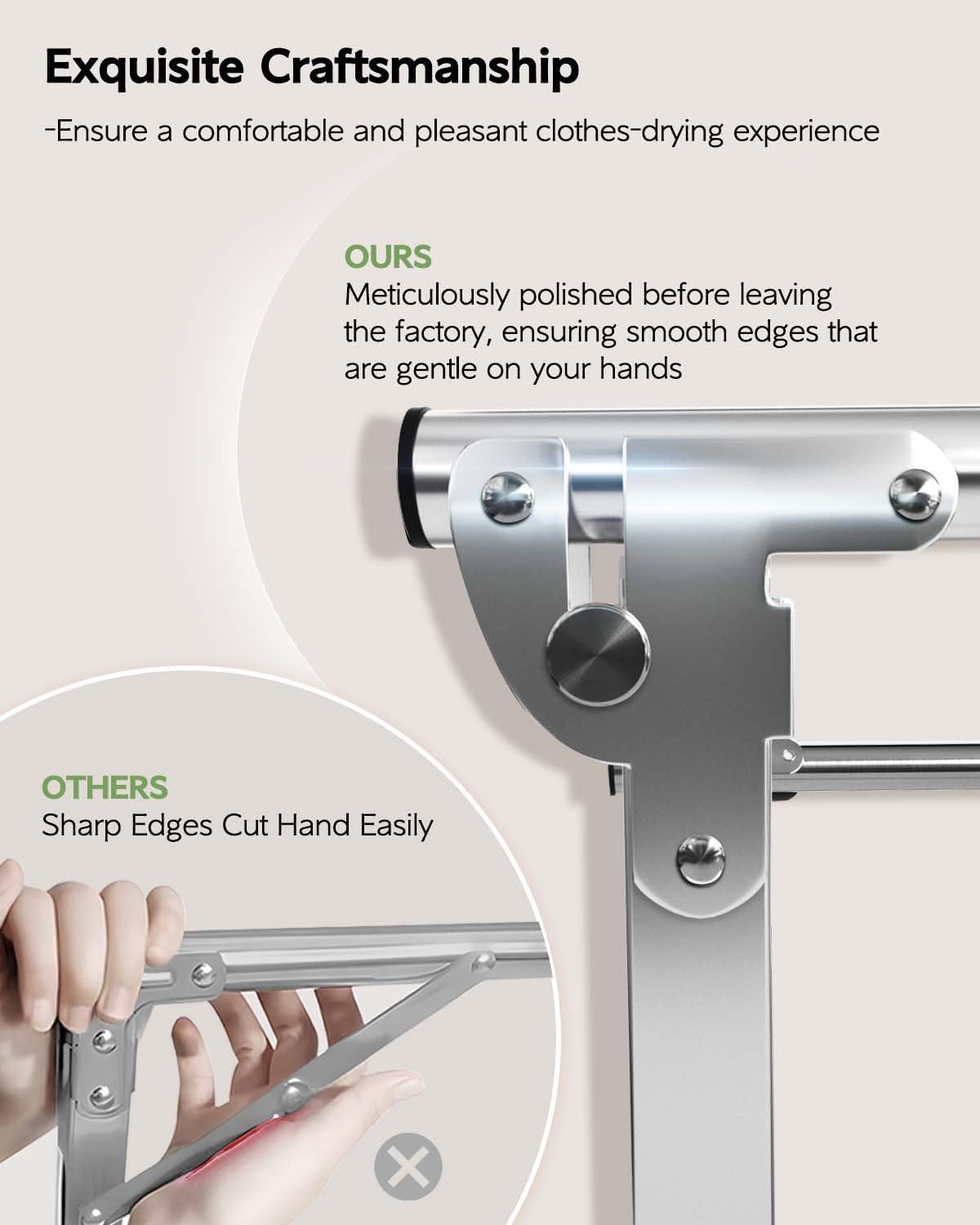 Clothes Drying Rack 63 Inches Folding Indoor Outdoor, Drying Rack Clothing Collapsible, Foldable Portable Laundry Drying Rack, Heavy Duty Laundry Hanger Dryer Rack, with 20 Hooks 12 Clips