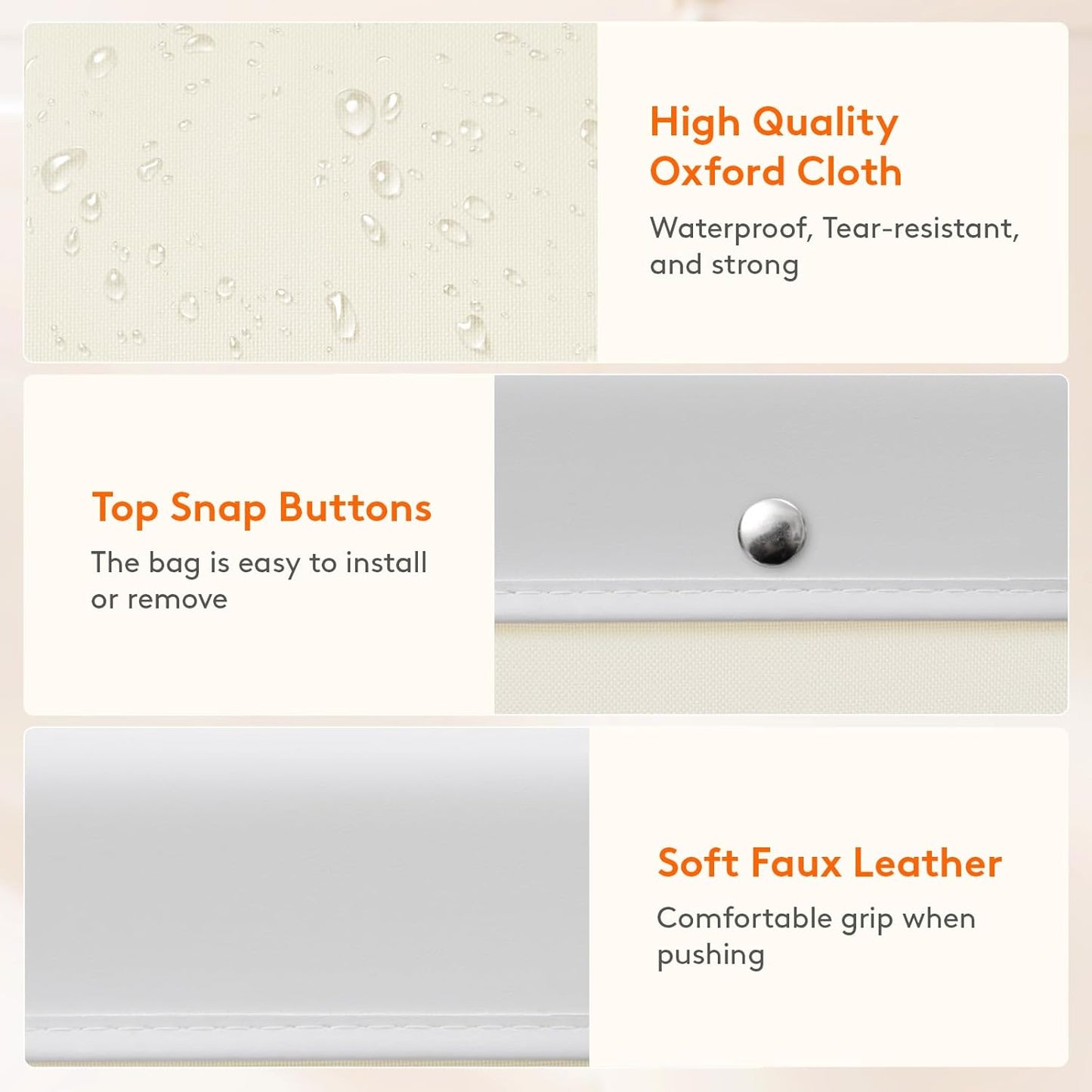 Lifewit 240L Laundry Basket with Wheels, Large Heavy Duty Commercial Rolling Laundry Hamper with Handles, Tall Steel Frame Laundry Cart for Laundry Room Bedroom Hotel Home Dorm, White