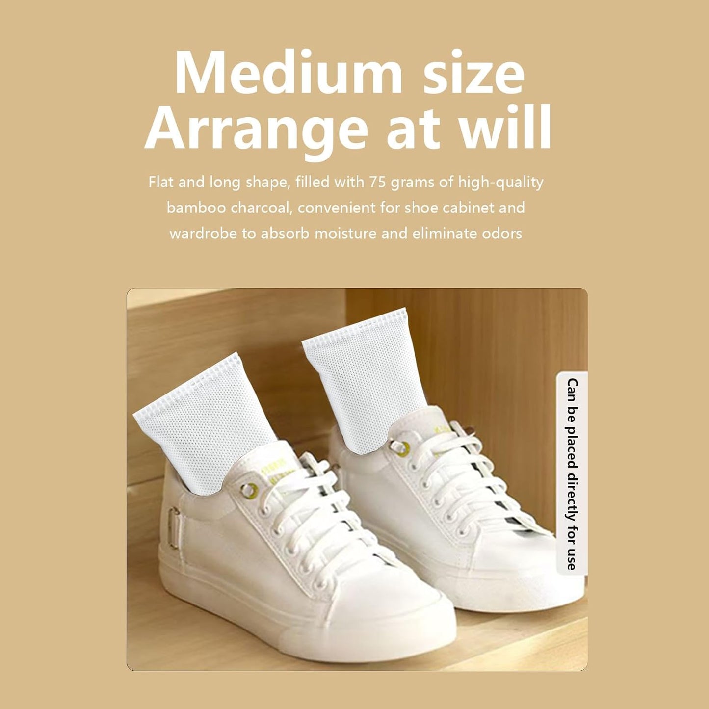 16 Pack Shoe Deodorizer Bags,Activated Charcoal Odor Absorber,Closet Deodorizer Odor Eliminator For Strong Odor,Shoe Smell Remover