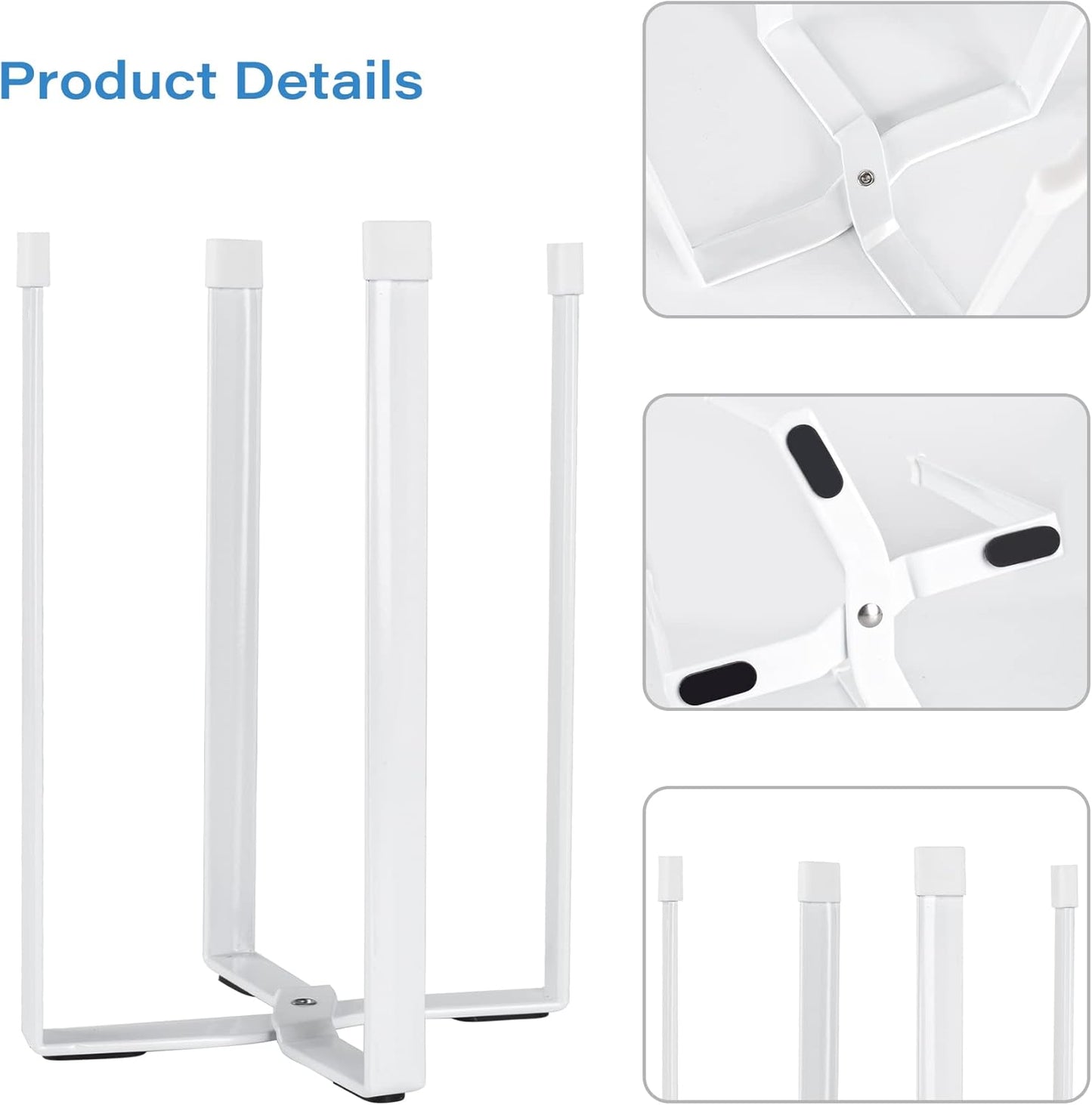 Kitchen Countertop Drying Rack for Bottles, Cups and Plastic Bags - Multifunctional Holder with Shelf and Trash Bag, White