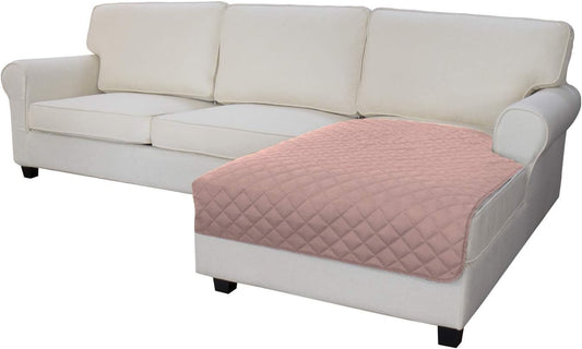 Easy-Going Sectional Couch Covers for Dogs L Shape Sofa Cover Reversible Sofa Slipcover Chaise Lounge Cover Furniture Protector Cover for Pets Dog Cat (42 x 52 inches, Pink/Pink)