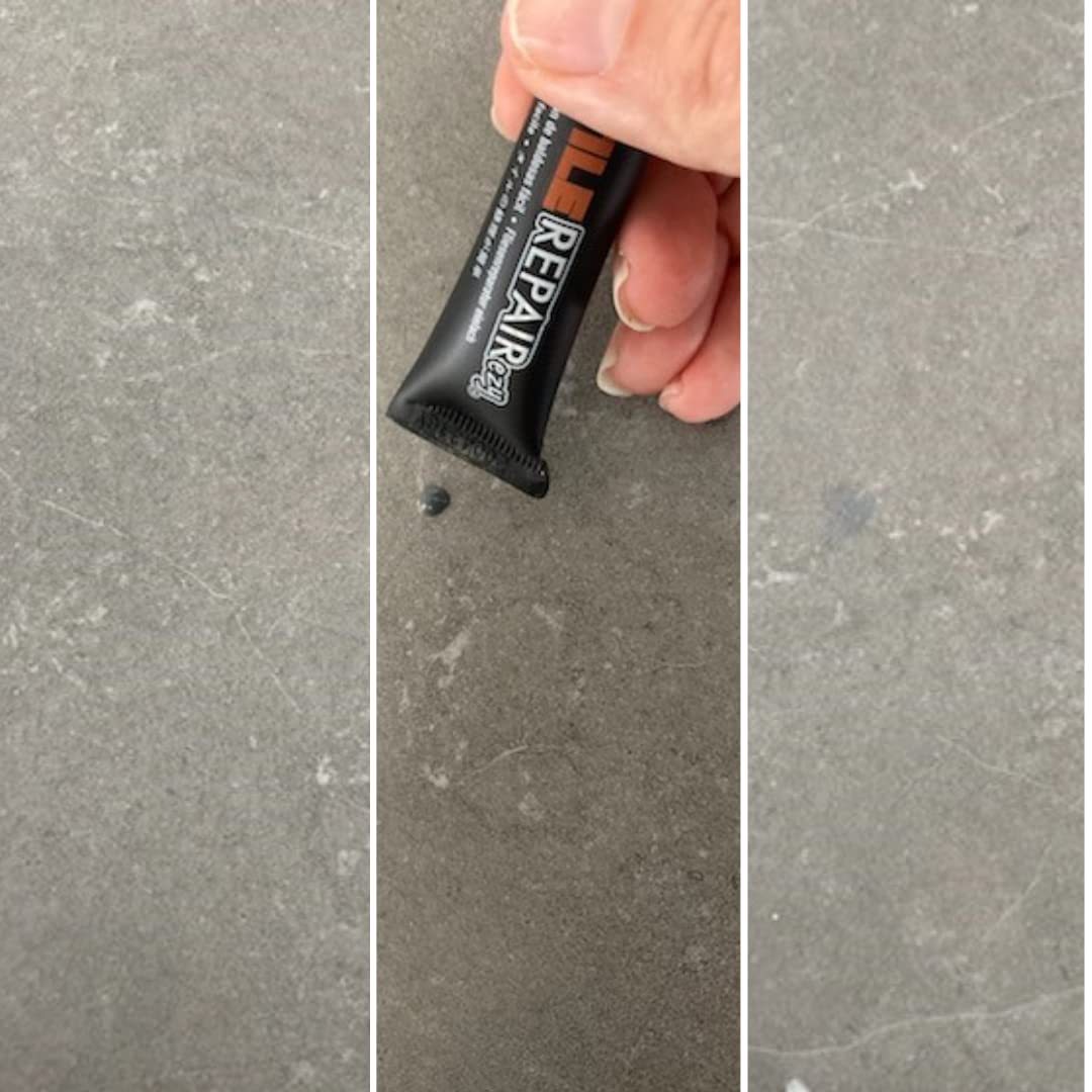 MagicEzy Tile RepairEzy - (Light Gray) Touch Up Paint Filler for Bathroom Tiles, Appliance, Furniture, Walls, Counter Tops - Glossy Finish