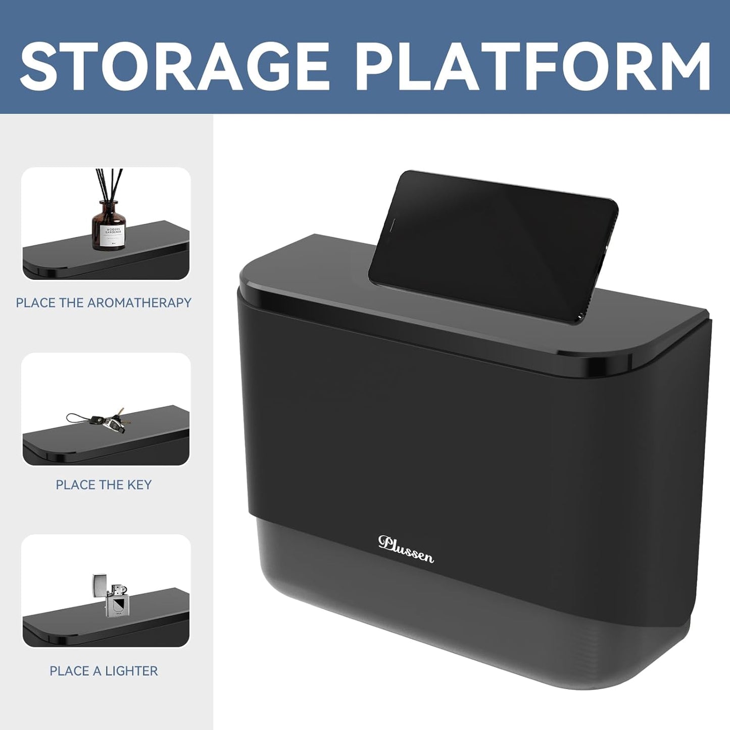 Commercial Paper Towel Dispenser Wall Mount C-Fold Multifold Trifold Towels Dispenser for Bathroom，Two Key Lock Design No-Drilling Adhesive & Screws Included, ABS Built (Black-PN6012)