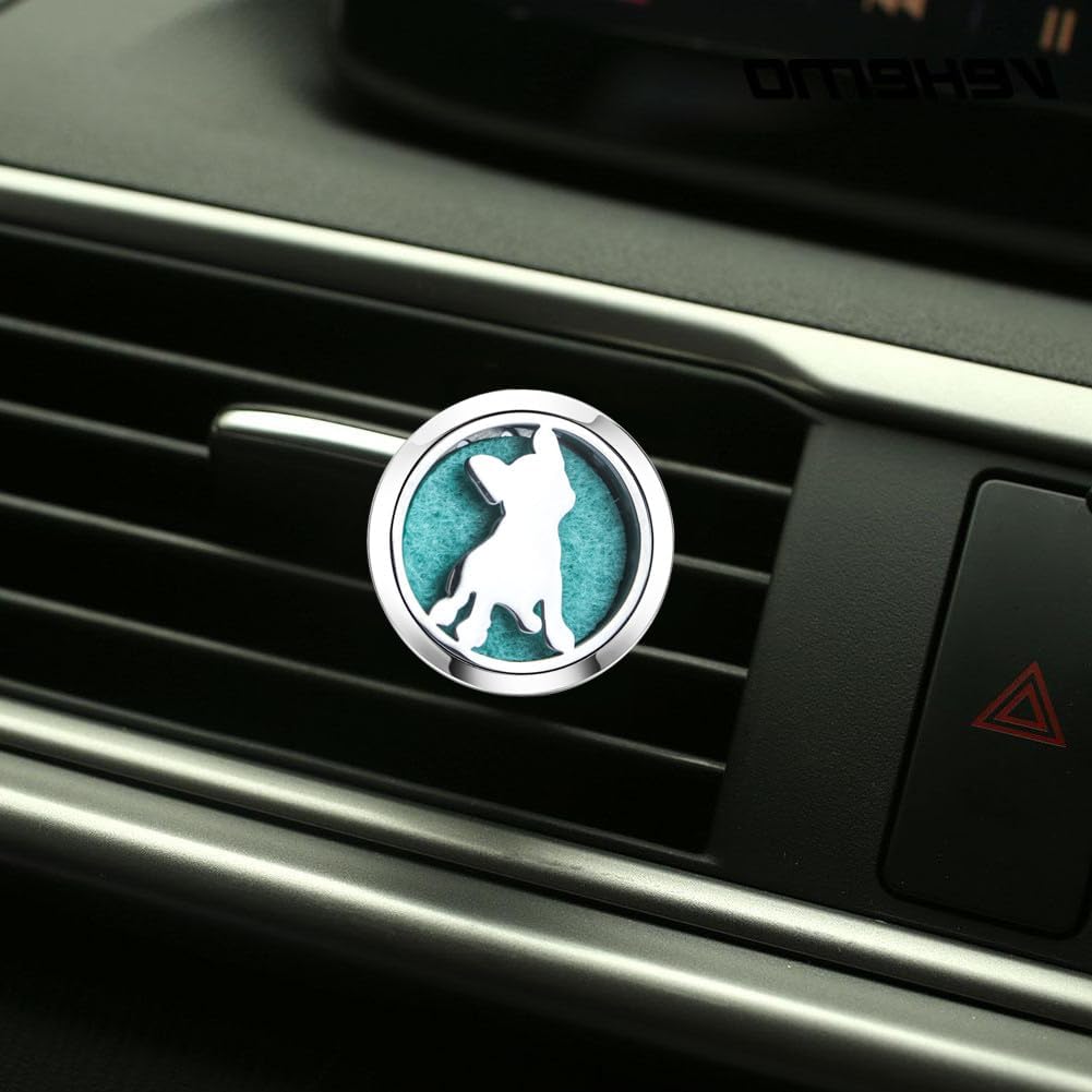 Dog Car Diffuser Vent Clips Essential Oil Car Diffuser Aromatherapy Vent Clip Air Freshener Car Accessories for Women Mother's Birthday with 10 Refill Pads