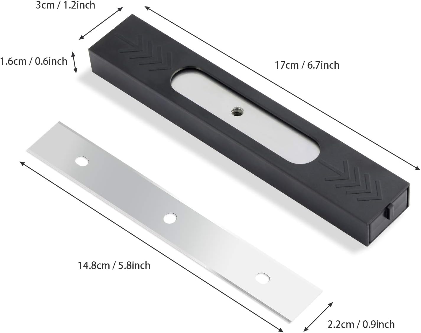 EHDIS 6 inch Razor Blades Paint Scraper Replacement Stainless Steel Blades for Window Scrapers, Double Edged, Pack of 25