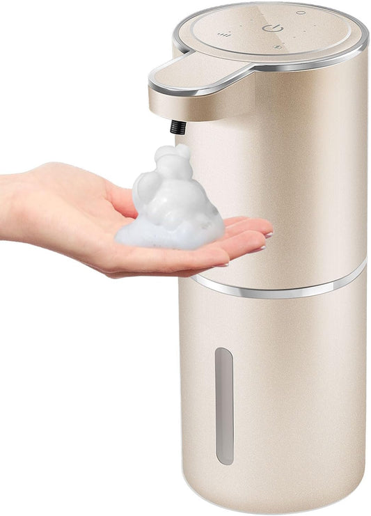 Automatic Foaming Soap Dispenser,4-Level Adjustable Foam, Wall Mount,USB Rechargeable,12.8oz/ 380ml,Touchless Hand & Dish Soap Dispenser for Bathroom, Kitchen,Hotel, Restaurant