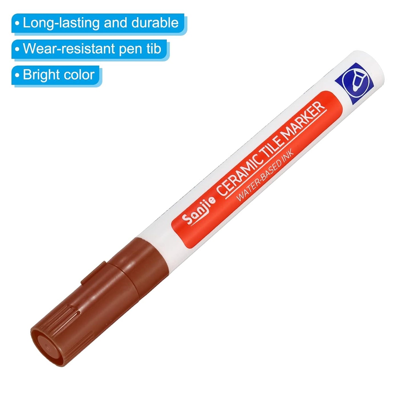 PATIKIL Grout Pen, 4 Pack Brown Tile Marker Waterproof Grout Sealer Pen Tile Repair Pens Paint Pens for Wall Floor Bathroom Kitchen Refresh