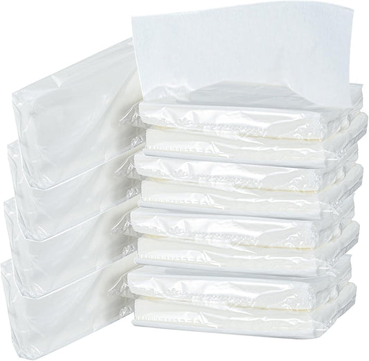12 Bags Car Tissue Refills, 360 Sheets Car Travel Napkins, Disposable White Facial Tissues for Visor Holder