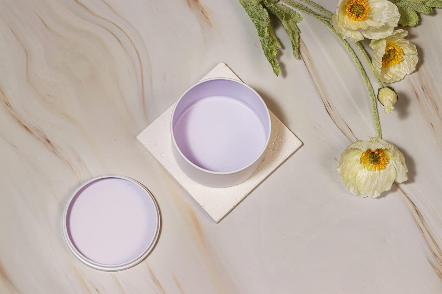 Tins With Lids, 3 Wicks Containers 12 Pack 14oz/420ml Seamless Bulk for Candle Making Supplies Wholesale Empty Jars - White