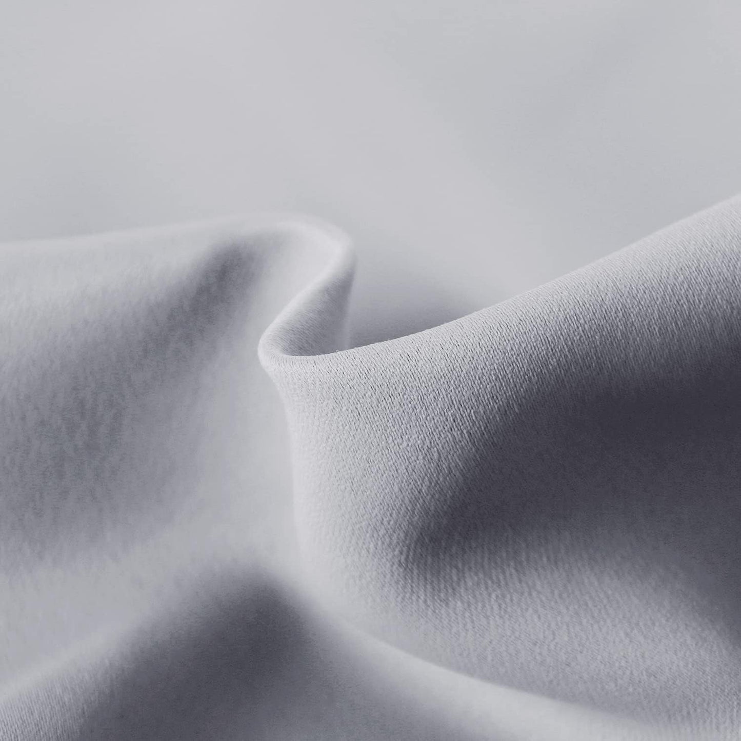 DWCN French Door Curtains – Rod Pocket Thermal Blackout Curtain for Window/Patio Doors/Doorways/Classroom/Kitchen for Privacy, 36W by 80L Inches, 1 Panel with Tieback, Silver Grey