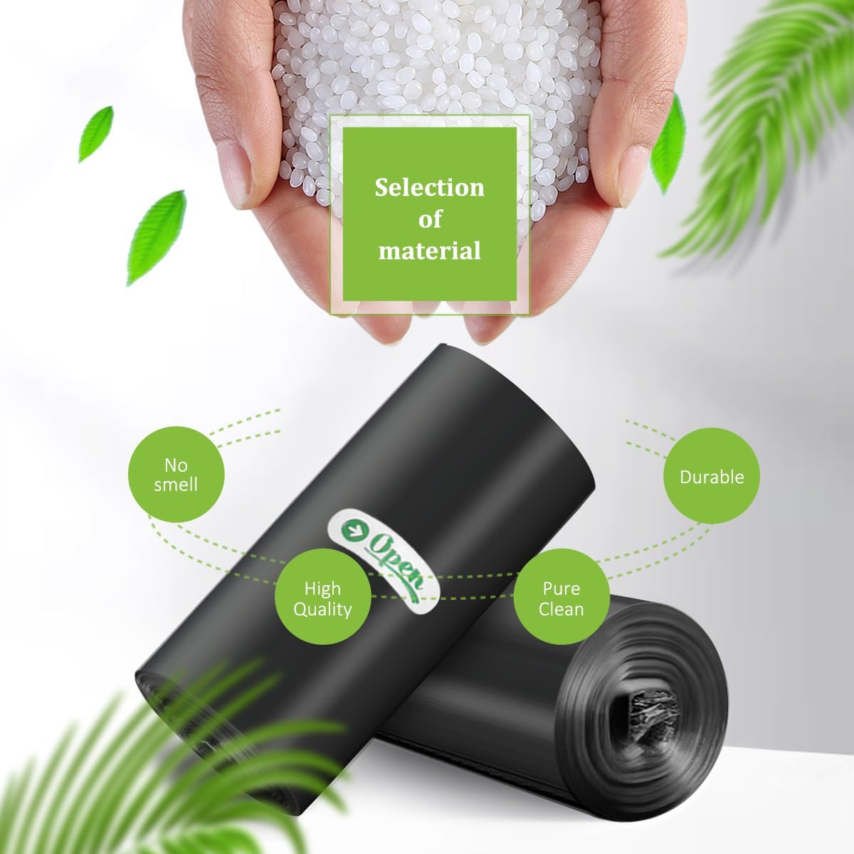 3 Gallon 120 Counts (fit 2.6-3.3 Gal) Small Trash Bags Garbage Bags by RayPard, 10-12 Liter Waste Basket Liner Fit 2.6,3.1,3.2,3.3 Gal Trash Can for Home Office Kitchen Bathroom Bedroom, Black