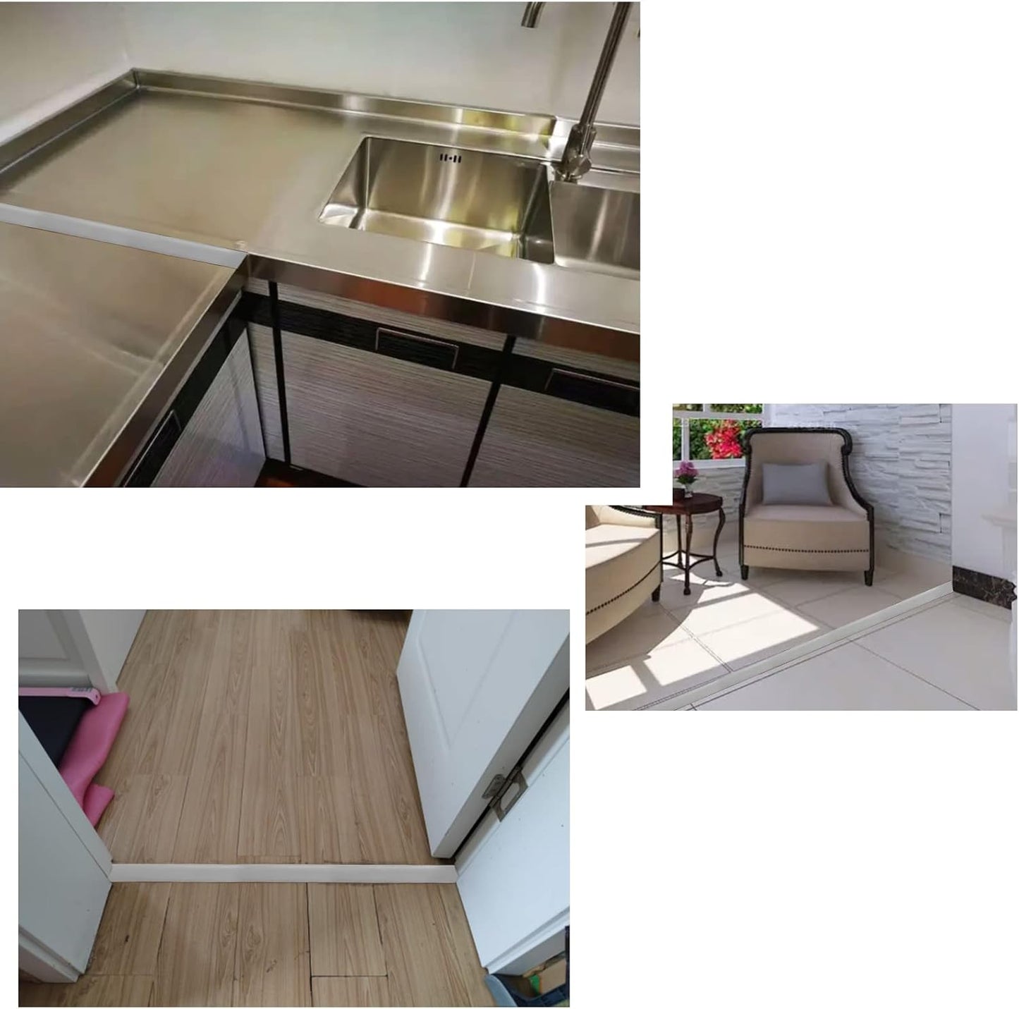Floor Transition Strip & Self Adhesive Floor Vinyl Floor Edge Trim Laminate Floor Gap Covering Joining Strip