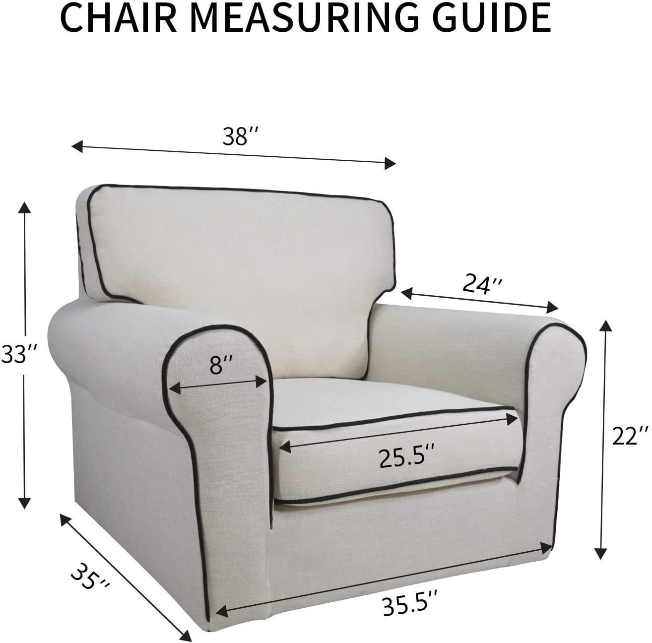 PureFit Reversible Quilted Sofa Cover, Water Resistant Slipcover Furniture Protector, Washable Couch Cover with Non Slip and Elastic Straps for Kids, Pets (Chair, Red/Ivory)