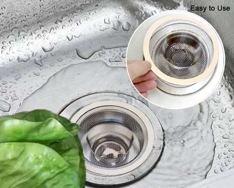 20PCS Stainless Steel Slop Basket Filter Trap, 2.75" & 4.41" Bathroom Sink Drain Strainer Mesh, Mesh Drain Cover Drain Sink Screen for Bathroom Bathtub Kitchen Laundry Lavatory Balcony RV Floor Drain