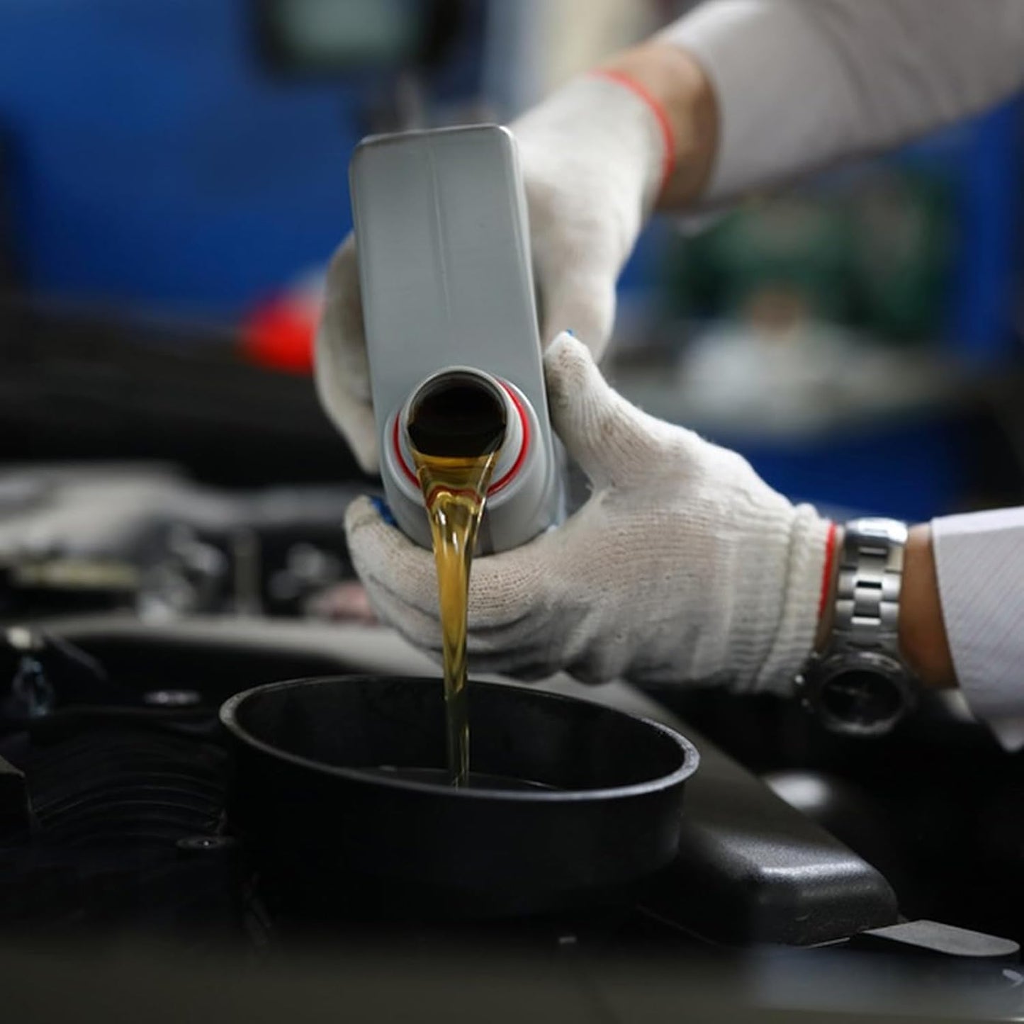 5 Pcs Automotive Funnels Set, Wide Mouth Fuel Funnel, Plastic Long Neck Oil Funnel, Flexible Right Angle Funnels, with Detachable Spout and Filter for Water/Gasoline/Coolant/Engine Oil