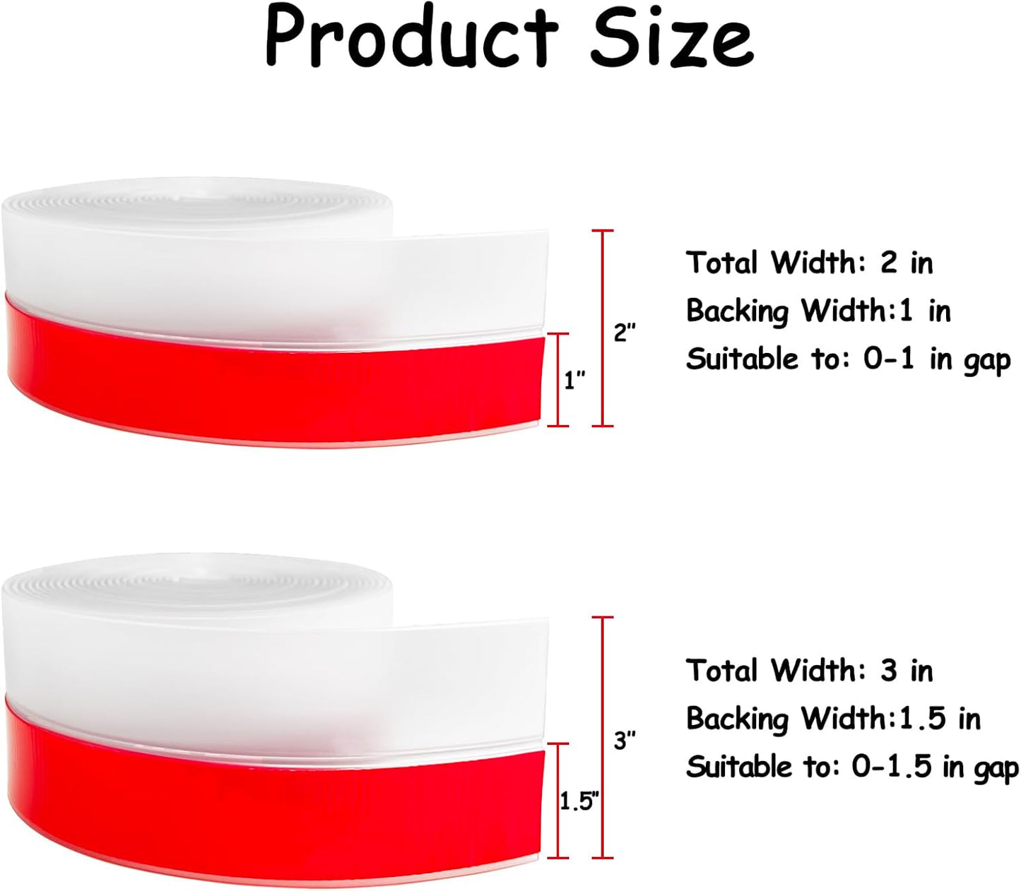 Silicone Weather Stripping, Door Draft Stopper Window Seal Strip for Gaps of Door & Windows, Garage Door Under Bottom, Sealing Tape Shower Doors Sweep (Gray, 3 inch x 20 Ft.)