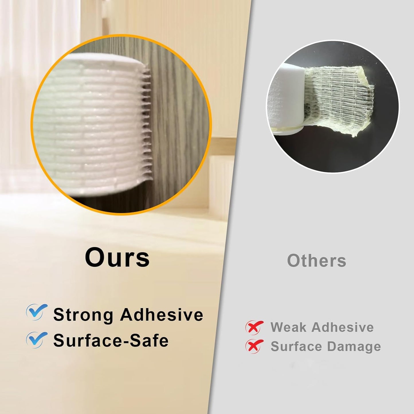 White Strong Adhesive Foam Tape, High Density Door Insulation Weather Strip，Soundproof Weatherproof, Foam Seal Tape for Sliding Door, Windows (1/2 in x 1/8 in x 50Ft