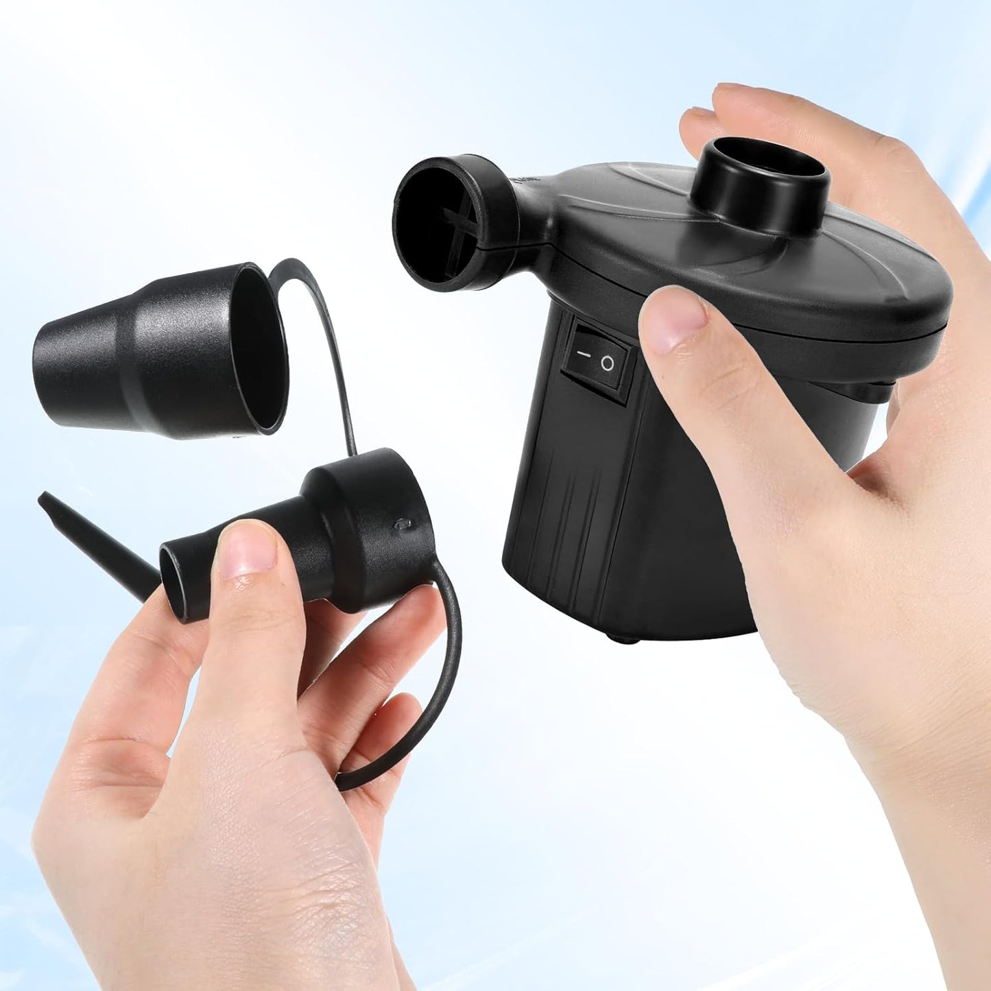 3 Pack Air Pump Nozzles 3 Size Inflatable Pumps Nozzle Head Plastic Pump Nozzles Replacement Nozzle for Partial Air Bed, Mattress Accessories