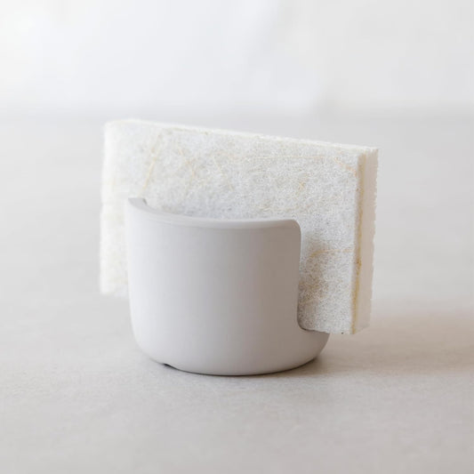 Selegna Diatomite Stone Sponge Caddy – Quick Drying Diatomaceous Earth Sink Organizer – Instant Drying Kitchen Sponge Holder for Sink – Compact Stone Sponge Holder