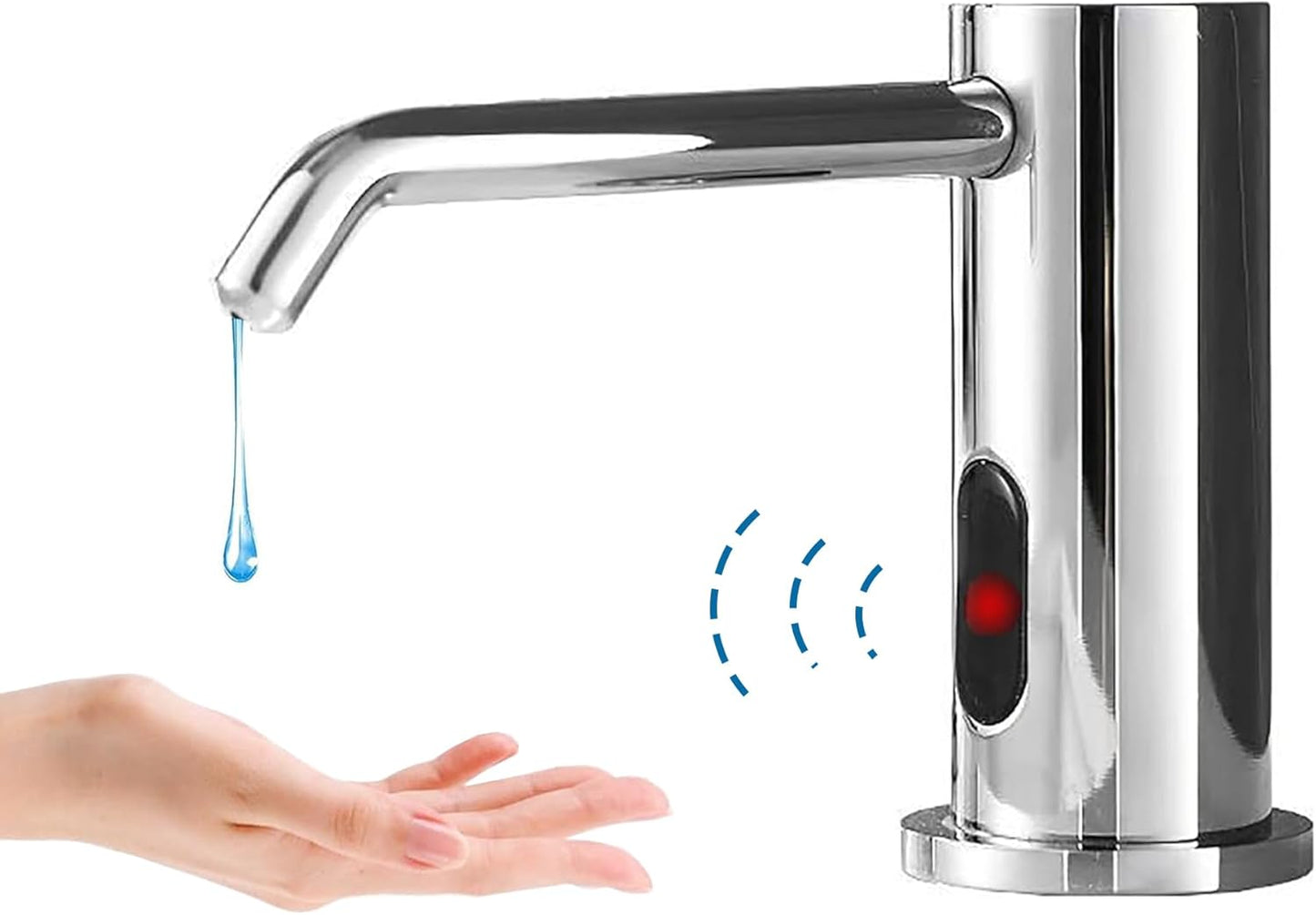 Automatic Soap Dispenser Touchless for Kitchen and Bathroom, Sink Built in Commercial Electric Soap Dispenser,Upgraded Infrared Sensors, with Bottle and Pump Electroplated 33.81oz/1000ml