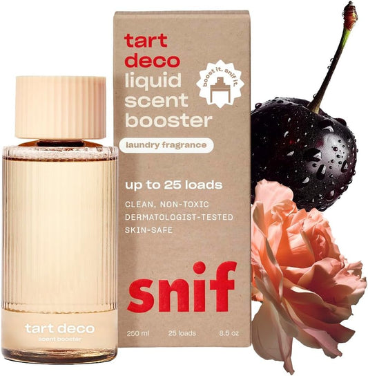 Snif Tart Deco Scent Booster, Juicy, Sophisticated Cherry Scent, 25 Loads, Non-Irritating to Skin, Clean, Non-Toxic, Vegan, Cruelty Free, 8.5oz