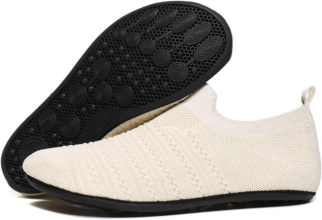 QZKDM Lightweight Slip on Grip Indoor House Slippers Barefoot Non Slip Home Exercise Yoga Shoes for Men Women