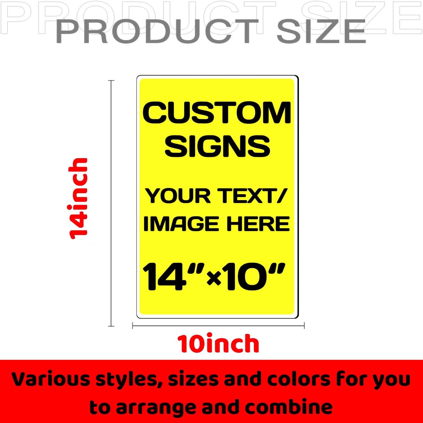 Personalized Aluminum Metal Signs - Weatherproof, Custom Text & Picture, Multiple Sizes, Hazard, Garden, Custom Door, Business Signs
