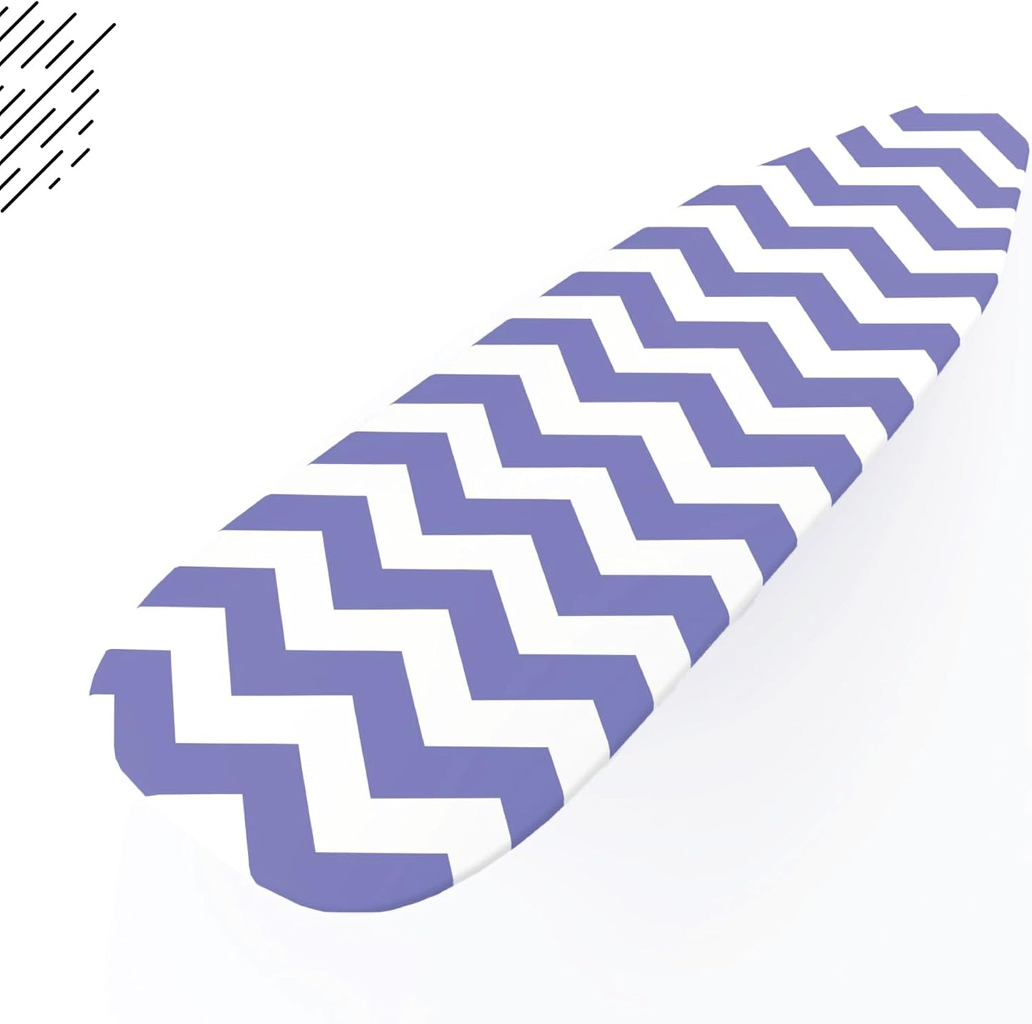 Encasa XO Ironing Board Cover and Pad 49"x18" - Thick 3mm Felt Padding, Drawstring Tightening & Lock, Easy Fit, Scorch & Stain Resistant, Fits Wide Ironing Board - Zig Zag Peri