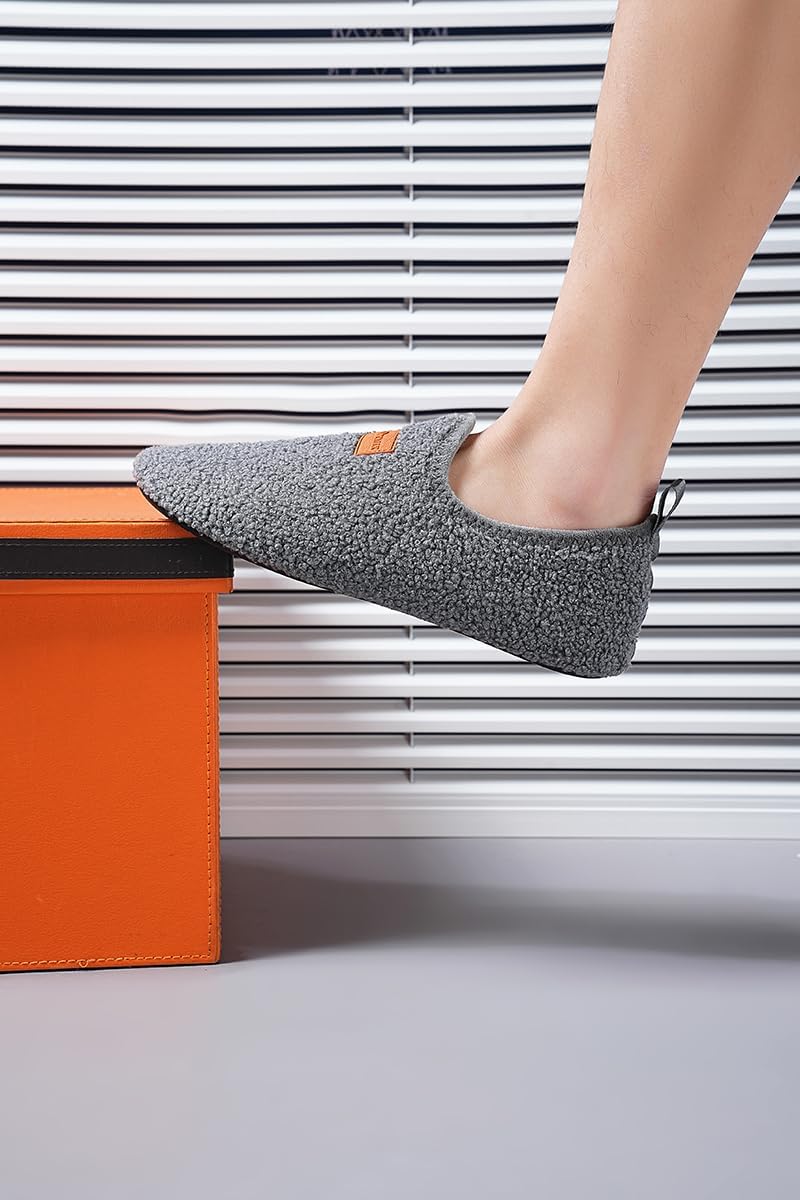 Adult Indoor House Slippers Socks Lightweight Non Slip Grip House Home Shoes for Women Men