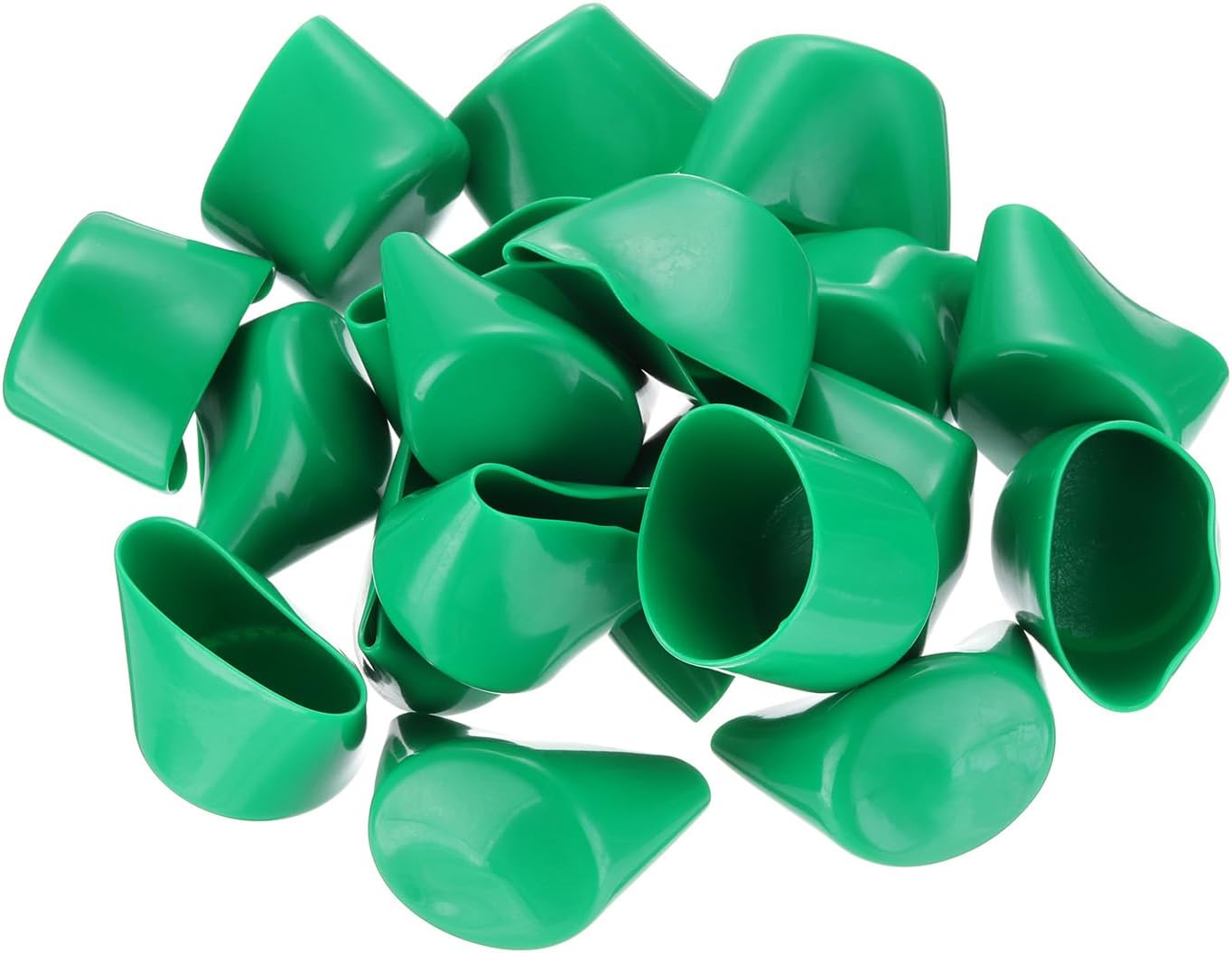 uxcell 20pcs Rubber End Caps 47mm(1 7/8") ID Vinyl PVC Round Tube Bolt Cap Cover Screw Thread Protectors Dark Green