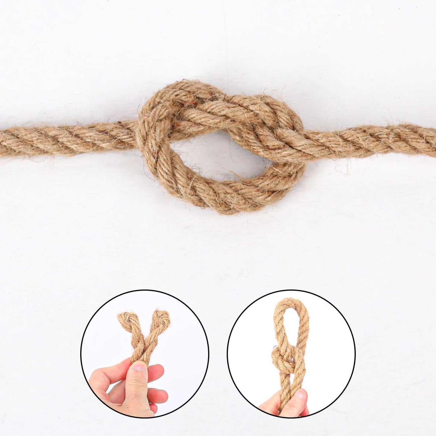 1/2 inch Hemp Rope, 164 Feet Twisted Manila Rope for Scratching Posts, Camping, Garden, Crafts, DIY Projects