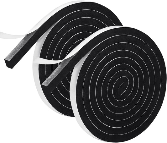 Weather Stripping Door Seal, 1/2 Inch Wide X 3/8 Inch High Density Foam Tape Weather Strip for Door and Window Insulation, Single Side Door Sealer Total 13FT