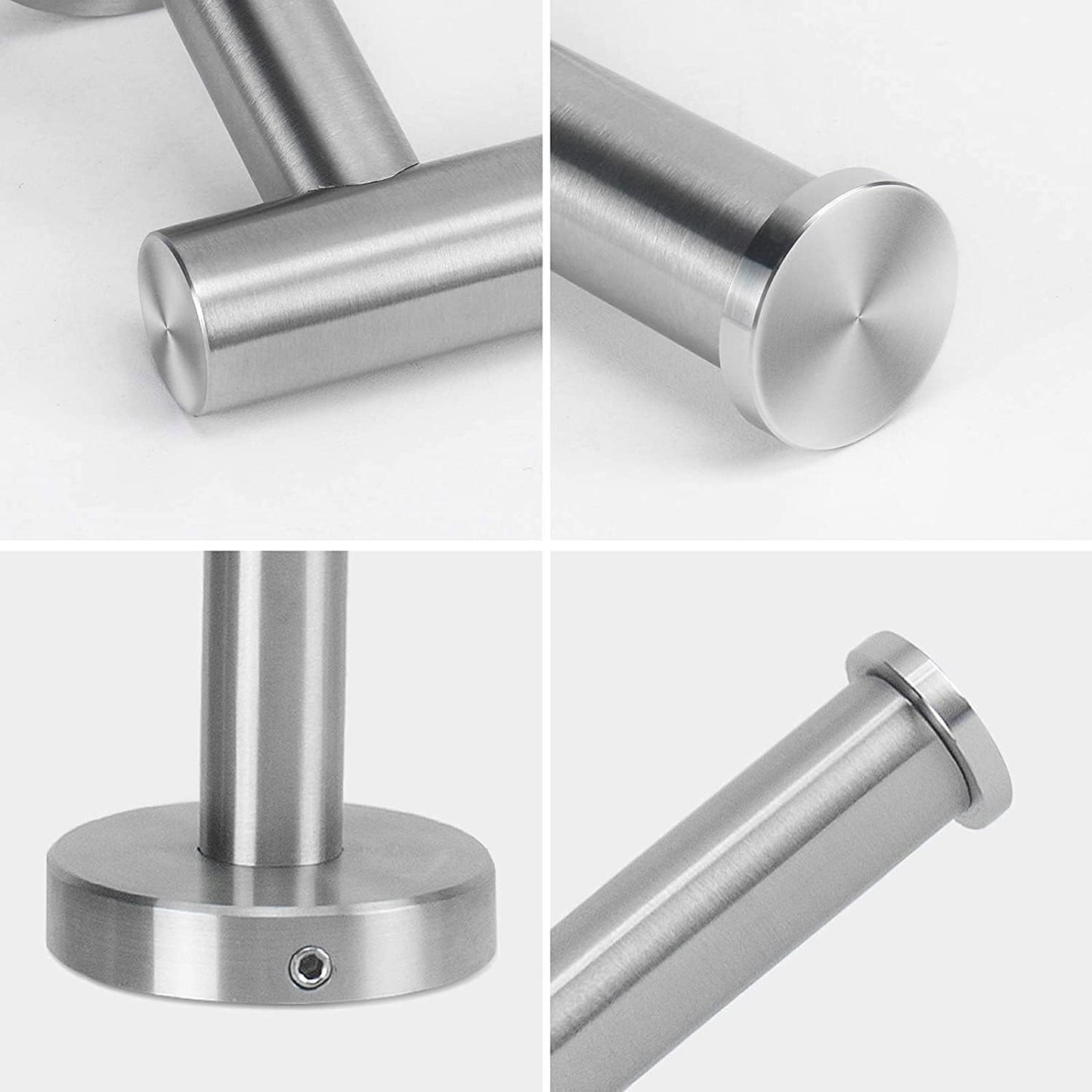 NearMoon Bathroom Toilet Paper Holder, Premium SUS304 Stainless Steel Rustproof Wall Mounted Toilet Roll Holder for Bathroom, Kitchen (2 Pack, Brushed Nickel)