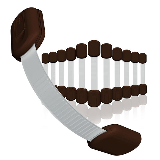 Baby Proofing Child Safety Locks (12 Pack) by Skyla Homes - The Safest, Quickest and Easiest 3M Adhesive Cabinet Latches, No Screws & Magnets, Multi-Purpose for Furniture, Kitchen, Ovens, Toilet Seats