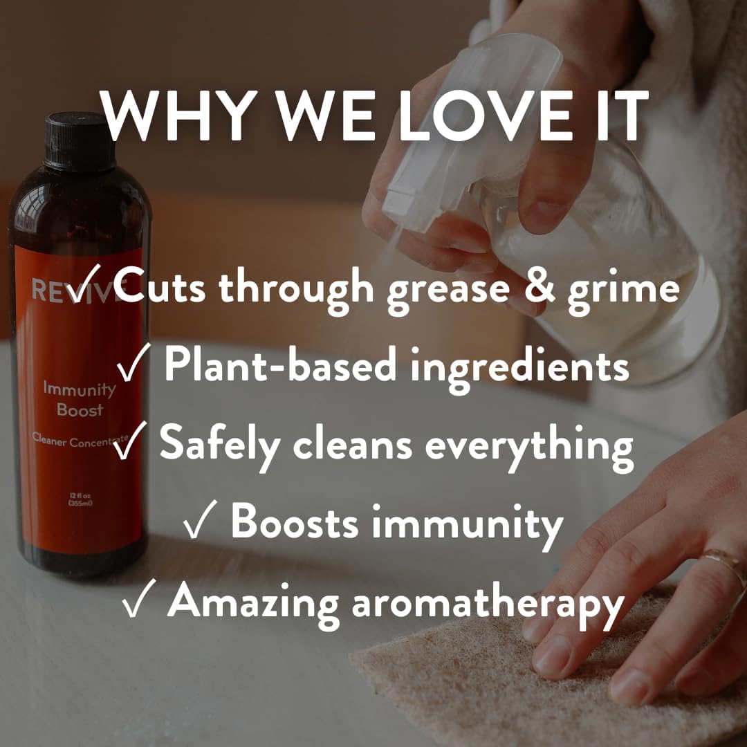 REVIVEEO Immunity Boost Cleaner Concentrate Multi-Purpose, All-Purpose, Concentrated, Mopping, Nontoxic, Plant Based