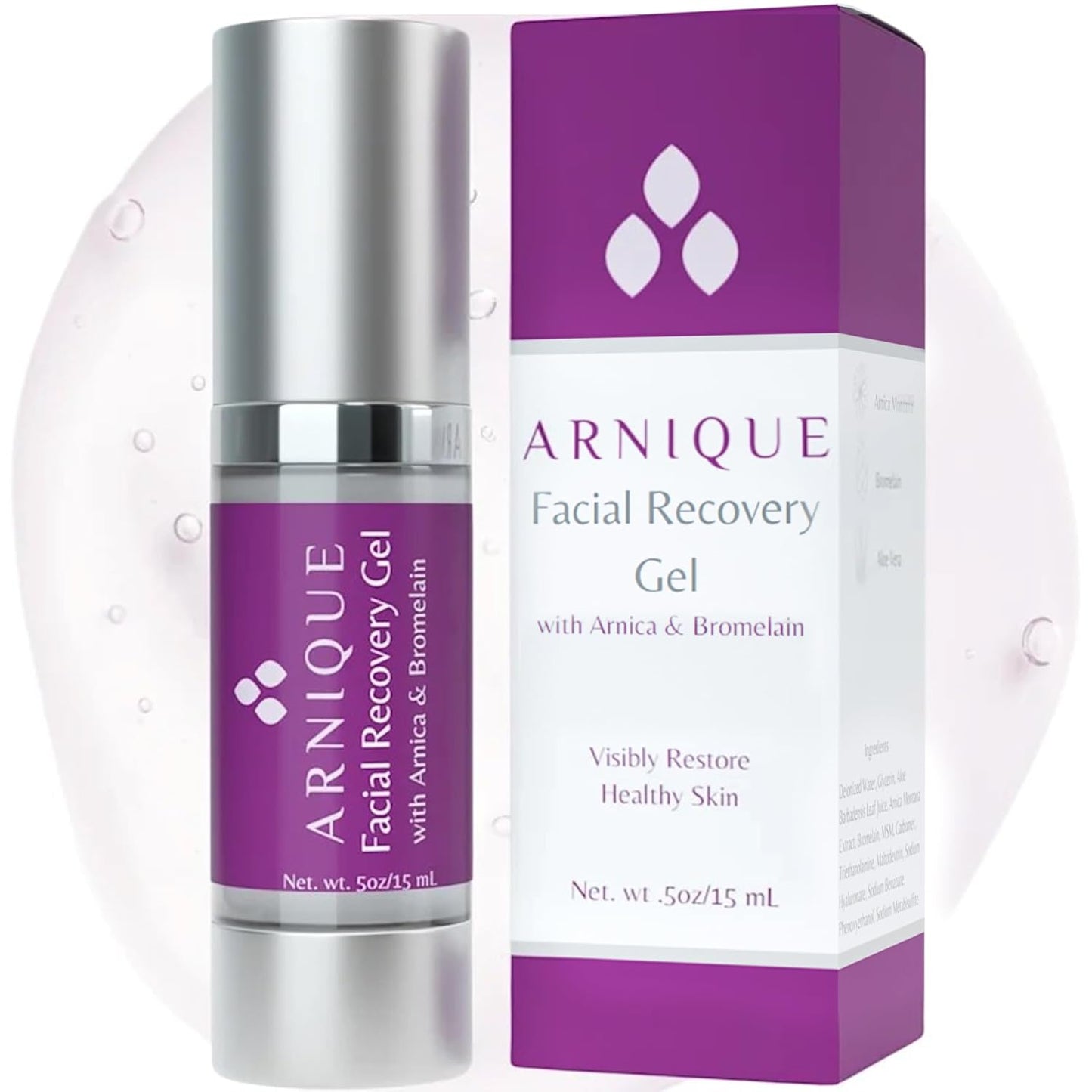 Arnica Gel for Face - Facial Recovery Aftercare for Fillers & Cosmetic Injection Treatments, Arnica Montana and Bromelain for Bruising and Swelling After Surgery Skin