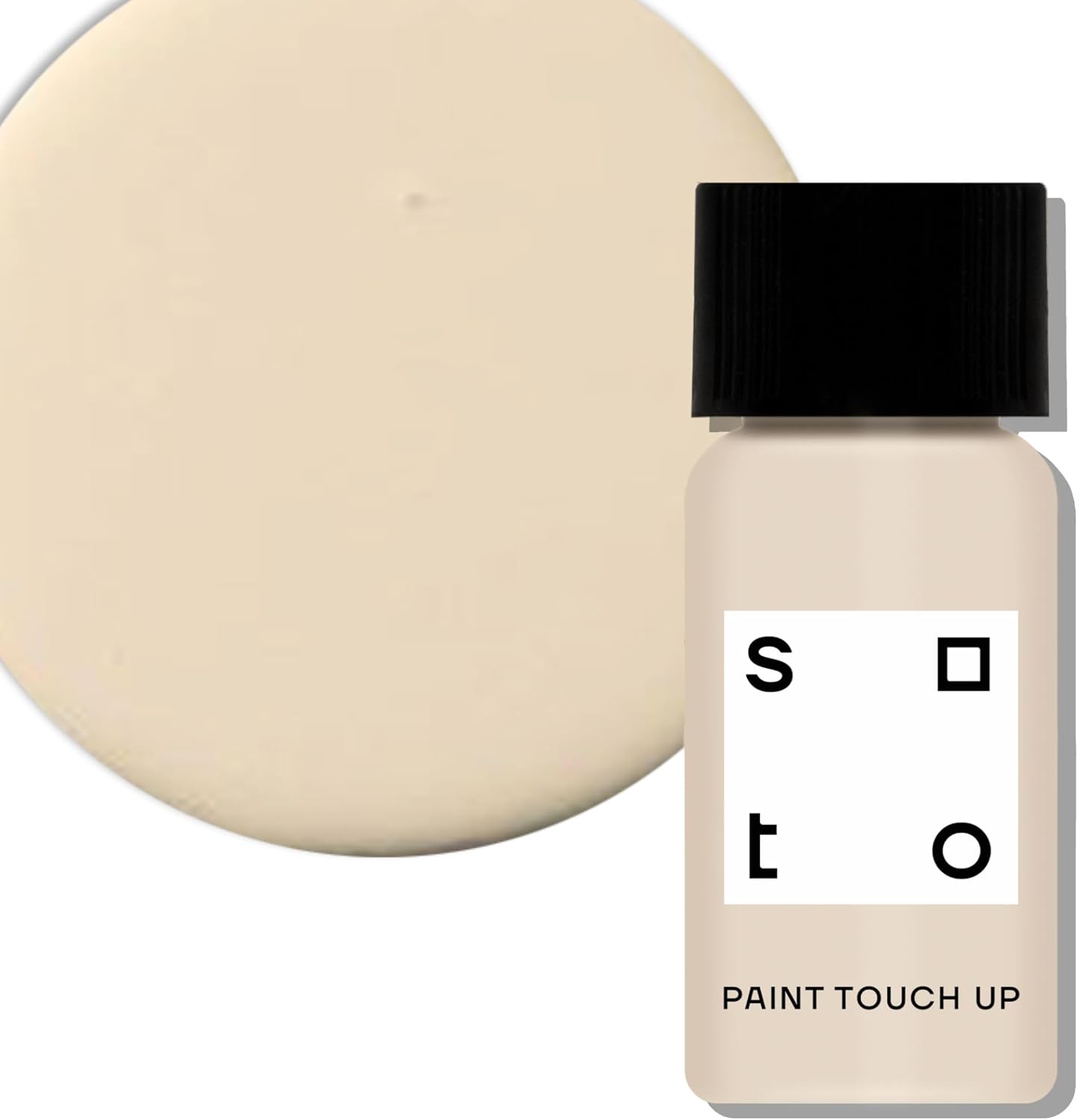 soto Off-White Paint Touch Up, Multi-Surface, Matte Finish (No. 12 Tempera) — 10 Milliliters of Scratch Repair for Furniture, Walls, Cabinets, Trim, Doors, Indoor/Outdoor