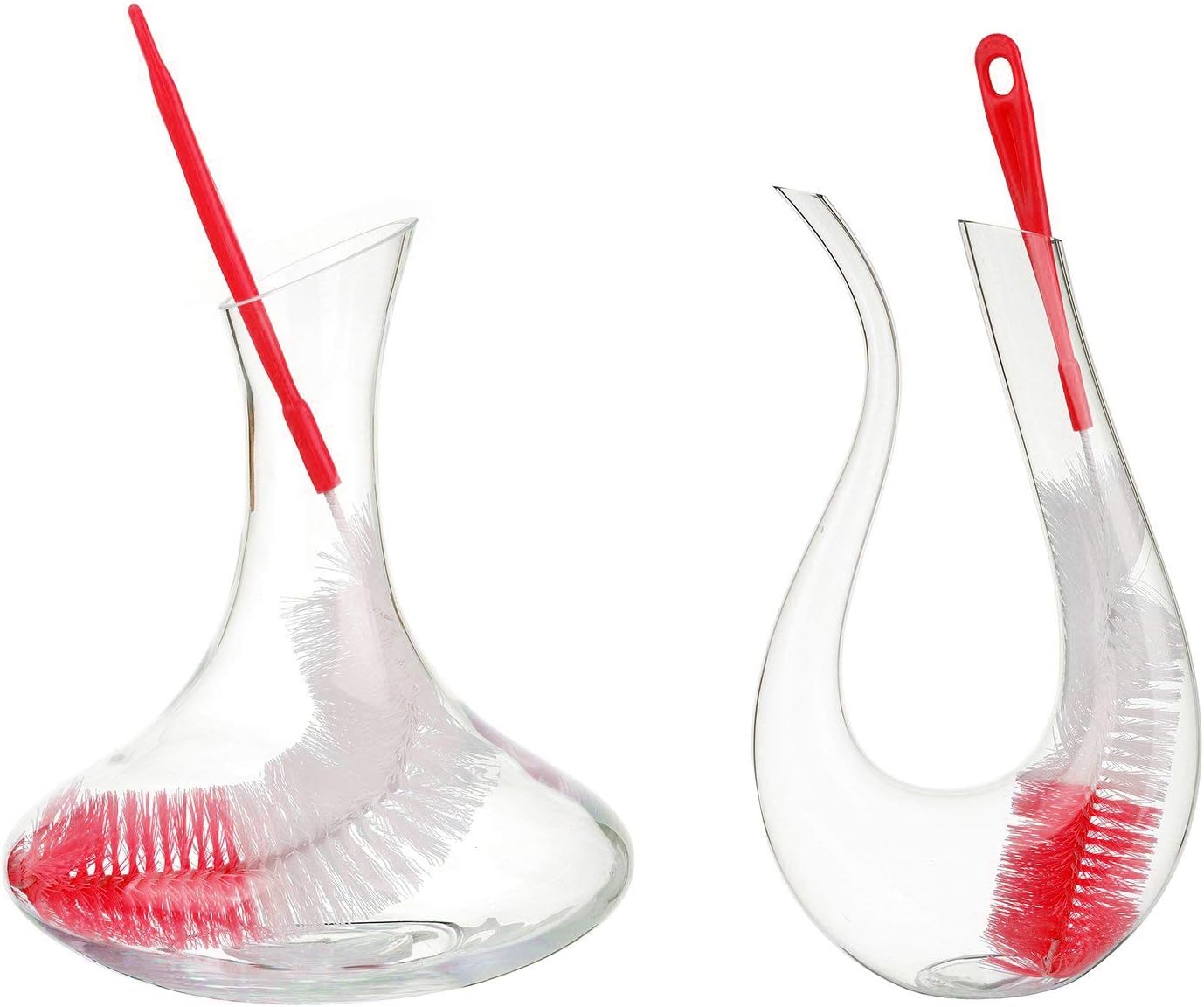 ALINK 3-Pack Long Red Bottle Cleaning Brush for Narrow Neck Beer, Wine, Kombucha, Hydroflask, Thermos, Sport Well, Carafe, Brewing Bottle Cleaner, 16 Inches