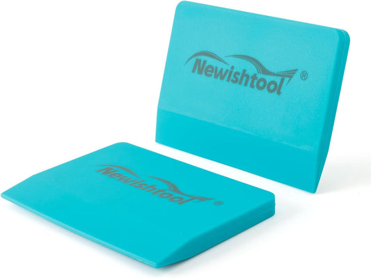 NEWISHTOOL Soft Silicone Small Squeegee for Vinyl, 2 PCS PPF Tools Window Tinting V-Blade Scraper for Window Film Application, Car Paint Protective Film Installation & Water Removal