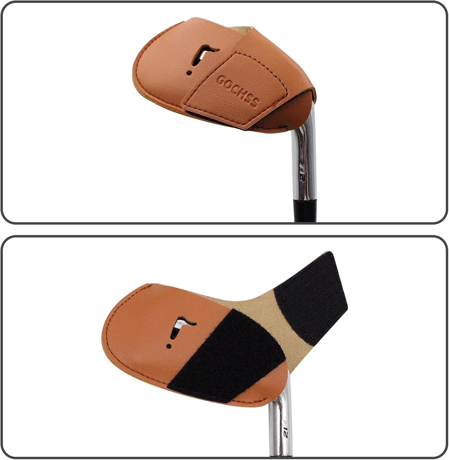 I Golf Iron Headcovers 10pcs PU Fit Both Right-Handed Clubs Golf Club Protector for Titleist Callaway Ping Taylormade Fit More Brands Golf Iron.