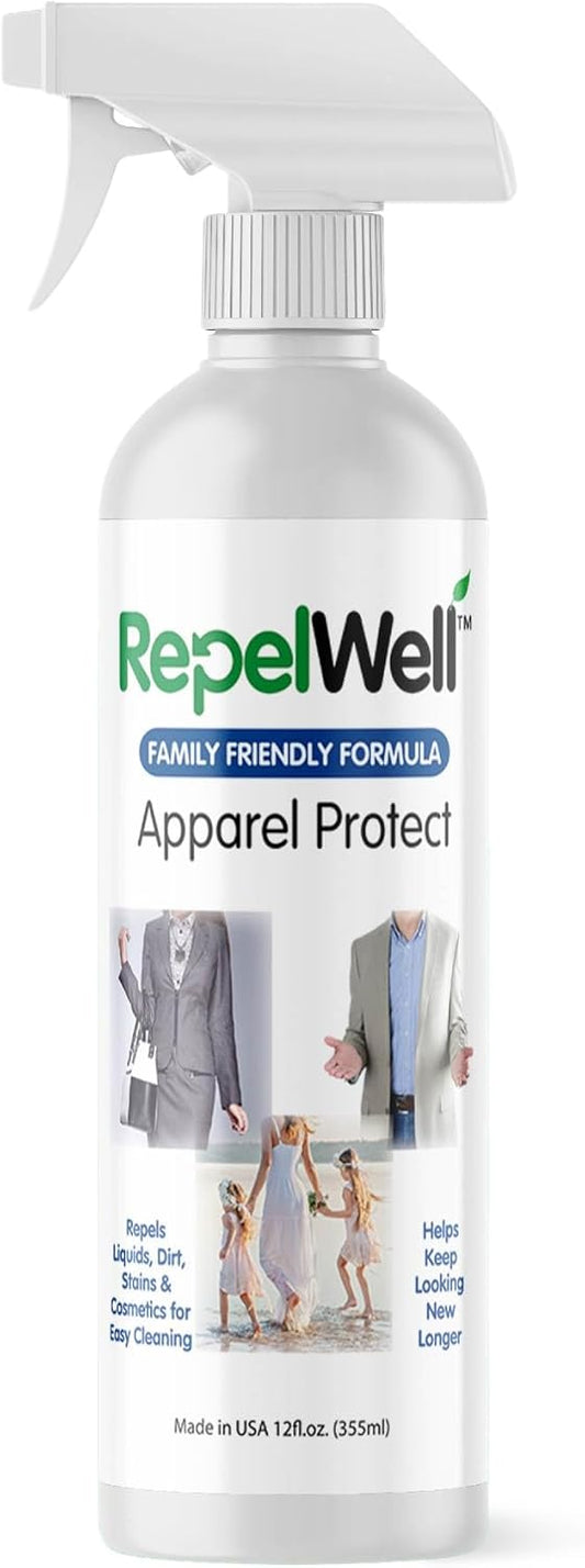 Apparel Protect (12oz) Stain & Water Repellent Spray – Non-Toxic, Eco-Friendly, Pet-Safe Sprays for Clothing & More
